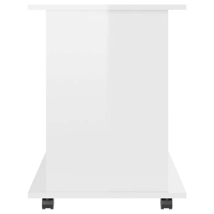 Remise 2026®Blanc - Armoire à roulettes - grand stockage - buffet bahaut - Blanc brillant - 60x45x60cm - Bois d’ingénierie 718 85