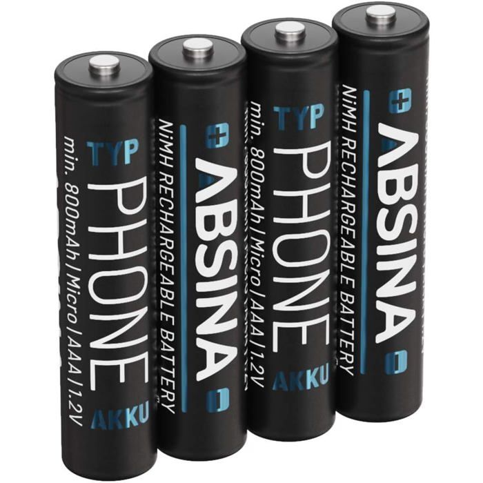 4 AAA Batterie Gigaset 800mAh NiMH 1 2V Piles pour téléphone gigaset Batteries Pile pour Telephone Fixe sans Fil Compatible avec