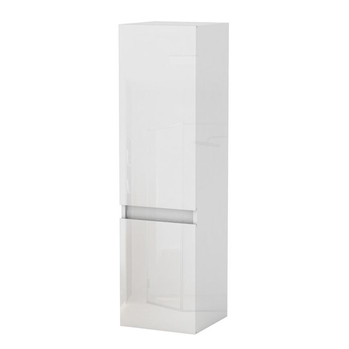 AICA meuble colonne de salle de bain 30 cm blanc brillant - 2 portes - design épuré moderne - suspendu - pour rangement optimal AICA meuble colonne de salle de bain 30 cm blanc brillant - 2 portes - design épuré moderne - suspendu - pour rangement optimal