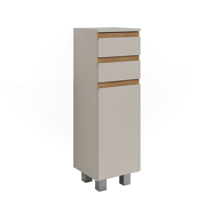 Meuble salle de bain J-Shape 30x95cm avec 2 tiroirs Cachemire/Chêne Artisan Vicco 59613