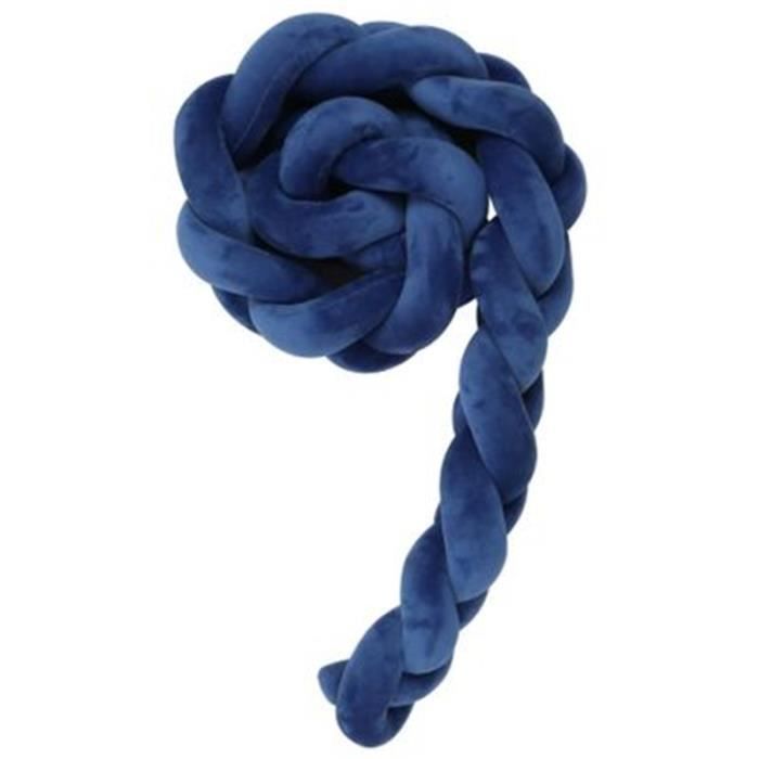 3m Tour De Lit Coussin Serpent Coussin Tresse Pare Chocs Velours Protection Bebe Bleu Fonce Achat Vente Tour De Lit Bebe Cdiscount