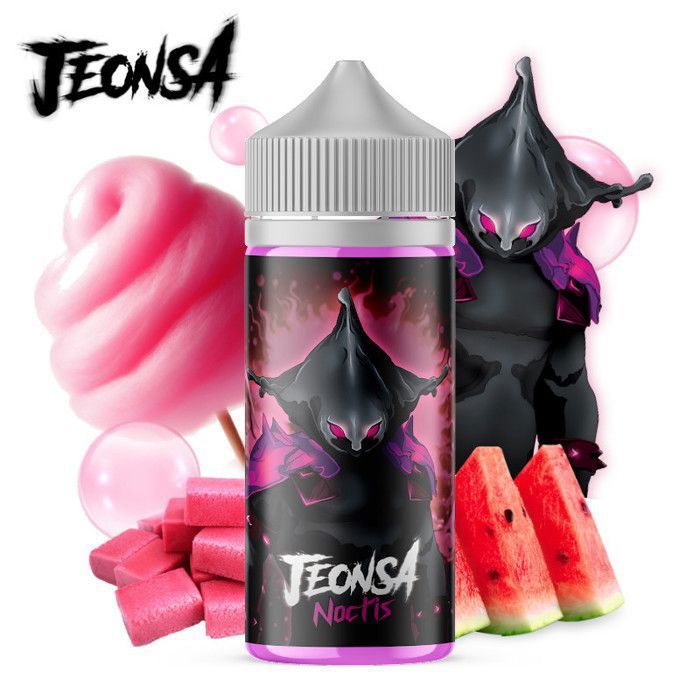 elfbar nachfüll pod läuft aus E-liquide Noctis (Barbe a papa, Bubble Gum, Pastèque Fraiche) Jeonsa 100ml  + 4 booster de nicotine
