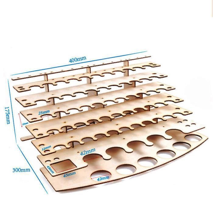 Support De Stockage Rangement Outil De Peinture Boite En Bois
