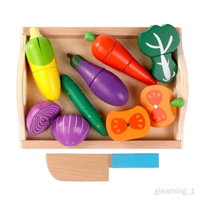 Jeu de simulation en bois jouet alimentaire coupe alimentaire Plasyset  Montessori préscolaire enfant en bas 9 pièces de légumes - Cdiscount Jeux -  Jouets