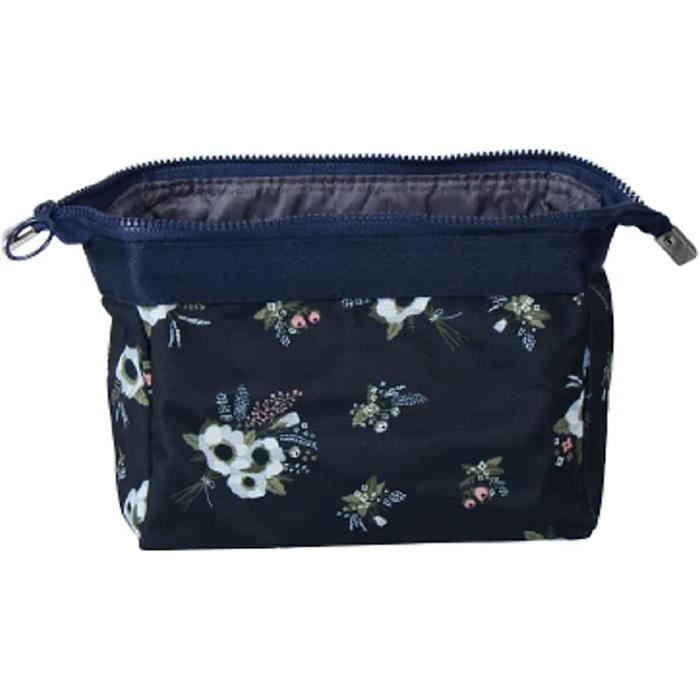 Trousse de maquillage de voyage avec miroir lumineux, sac cosmétique