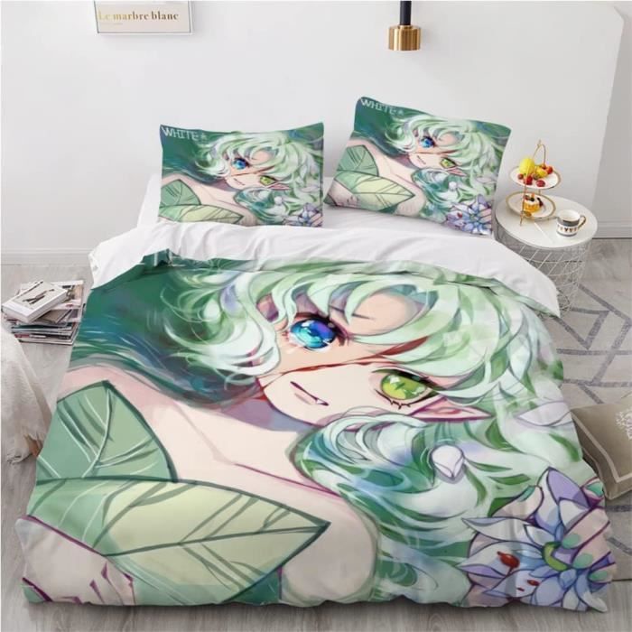 Housse De Couette 240x260 Cm Motif Japonais 3D - Parure De Lit 3 Pièces En Microfibre Douce Avec 2 Taies D'oreiller 65x65 Cm