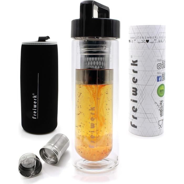 NERTHUS Sac à Bouteille En Néoprène à Double Paroi, Noir, 7,5 X 7,5 X