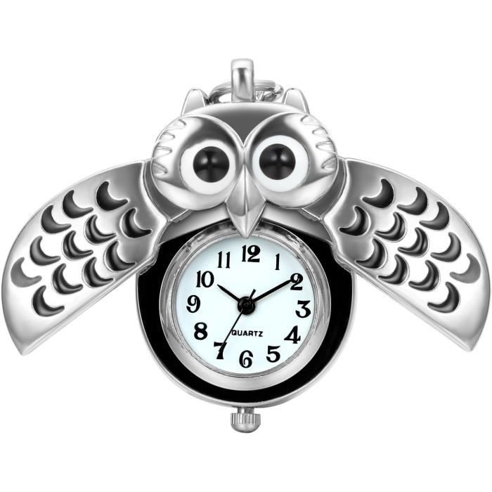 MONTRE A GOUSSET,--Montre de poche ronde dorée à Quartz Steampunk, avec
