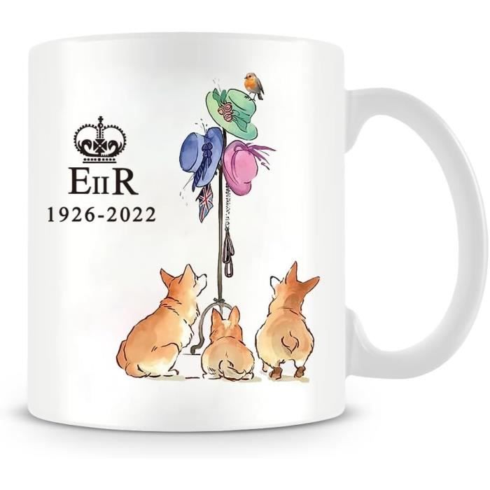 The Leonardo Collection Mug Her Majesty The Queen Elizabeth II, Blanc, Hauteur 10 Cm