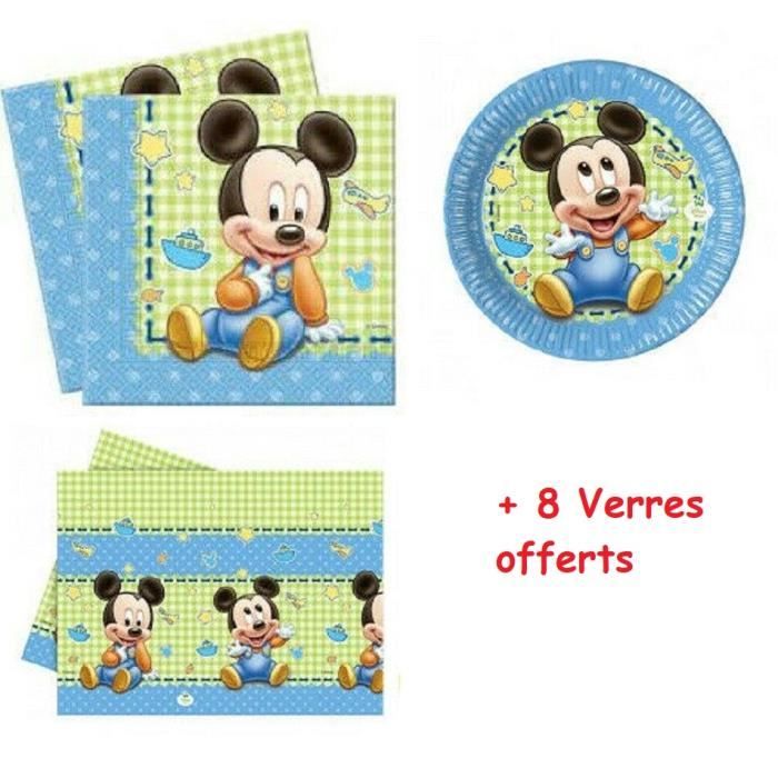 Kit Disney Bebe Mickey Decoration Table Verres Offerts Fetes Anniversaires Achat Vente Kit De Decoration Cdiscount