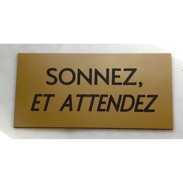 Plaque Rectangulaire Couleur Sonnez SVP