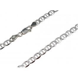 Chaîne Maille Marine Argent 925/1000 Grain De Café 50cm X 4mm, Bijouxia, Mixte