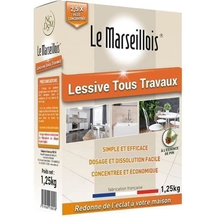 LE MARSEILLOIS - Lessive tous travaux à l'essence de pin 1.25kg