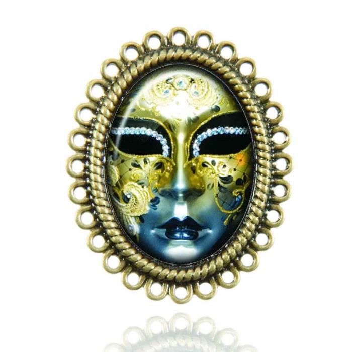Bague Au Cabochon Vintage Au Masque Venitien Achat Vente Bague Anneau Bague Au Cabochon Vintage A Marron Le masque vénitien apporte la touche finale à votre déguisement de marquise baroque. cdiscount com