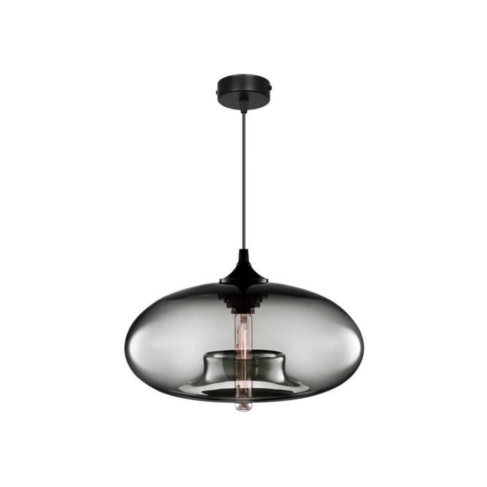 Light-Home Suspension Luminaire Lustre Industriel Madrid - Moderne Lustre pour Chambre Salon et Cuisine - en Verre - Graphite