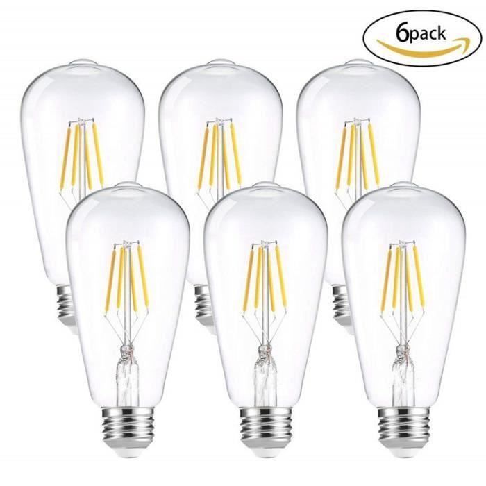 E27 E14 4//8//16W COB AMPOULE LED EDISON FILAMENT LUMIÈRE VINTAGE COULOIR LAMPES
