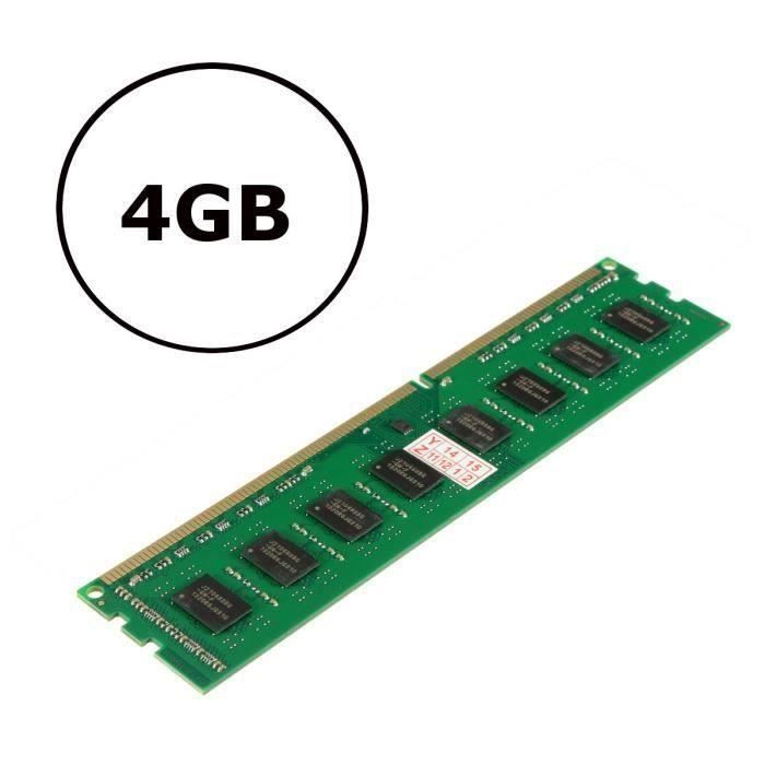 Top achat Memoire PC 4 Go 4 GB Mémoire RAM DDR3 1600MHz PC3-12800 240PIN DIMM Pour Ordinateur Bureau AMD Bo37082 pas cher