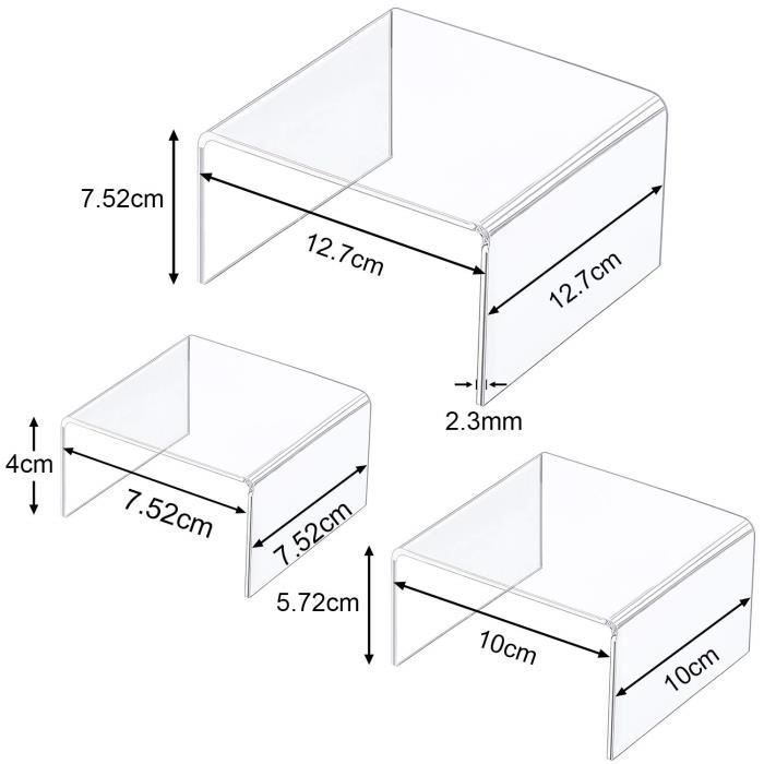 2 étape Affichage Riser Stand Clair Acrylique - Alibaba - 7