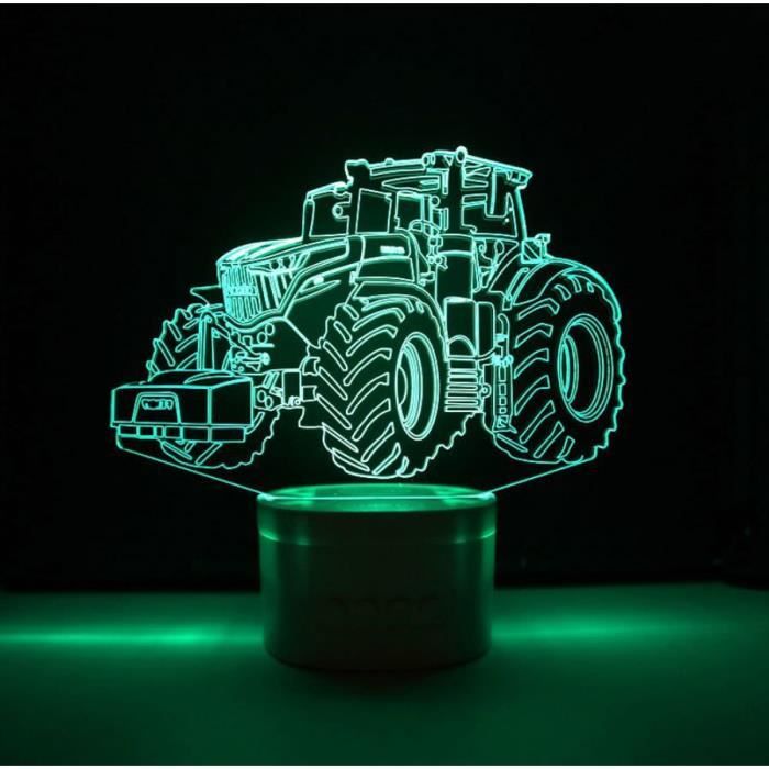 Lampe 3D - Tracteur Camion - LED - 7 Couleurs - Rechargeable USB