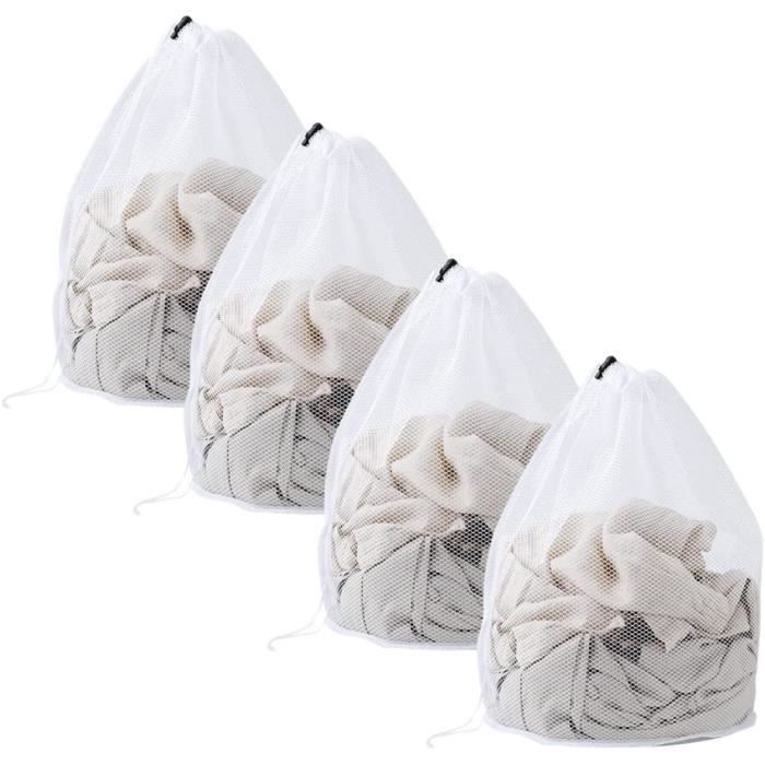 Filets à Linge Réutilisables Oruiiju - Maille Polyester, Cordons De Serrage, Anti-Poils