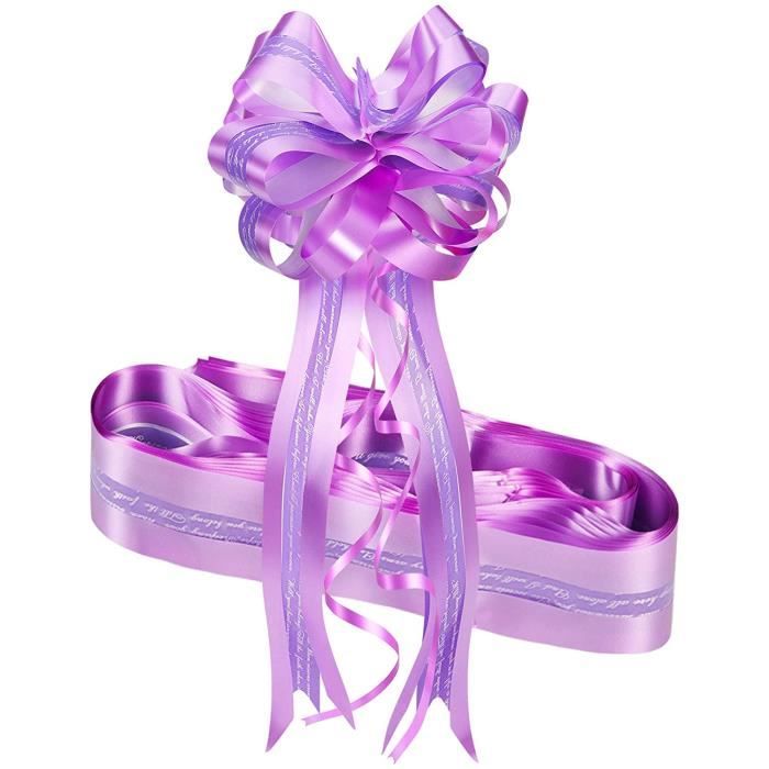 SHSHbuy Noeuds d'emballage Cadeau,10 Pièces Nœuds à Tirer en Ruban, Noeud Cadeau Grands Nœuds Rubans pour Cadeaux Paniers Arrangements Floraux Voitures de Mariage Décorations de Fête