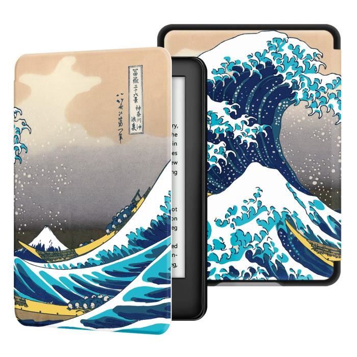 Ayotu Étui pour Kindle 2019 Multicolore C-The Surfing in Kanagawa