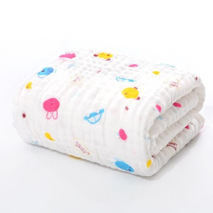 Serviette De Bain Serviette De Bain En Mousseline Pour Bebe Garcon Et Fille Couverture D Emballement En Coton Avec F 105x105cm Cdiscount Maison