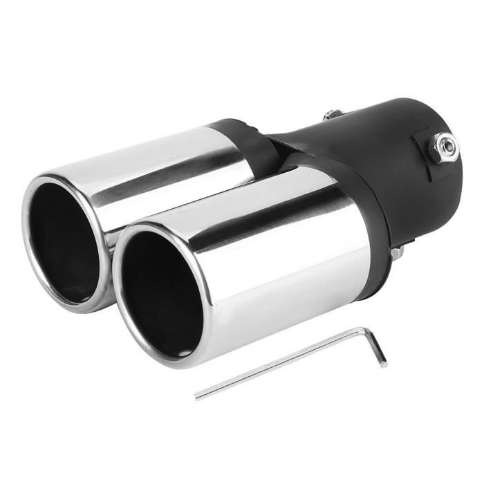 Embout Échappement Double Universel Sport – Acier Inoxydable Chromé – Ø 40-55 Mm