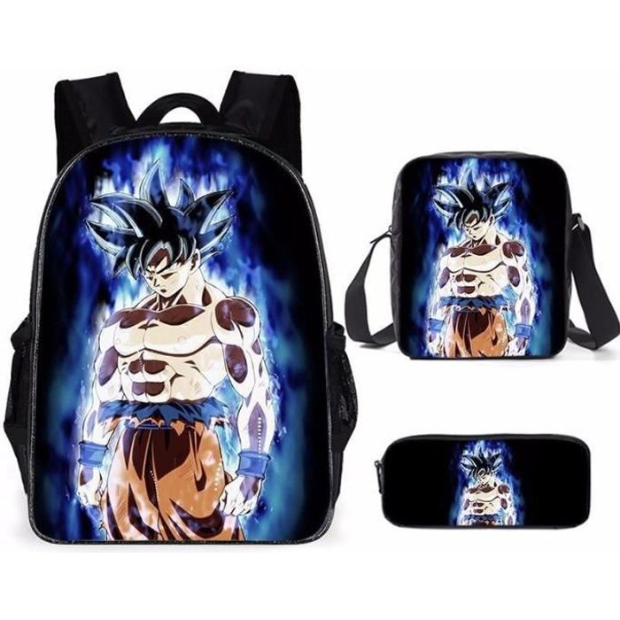 3 pièces dragon ball sac à dos cartable pour enfant garçons filles étudiants bandoulière sacs de voyage pour femmes hommes