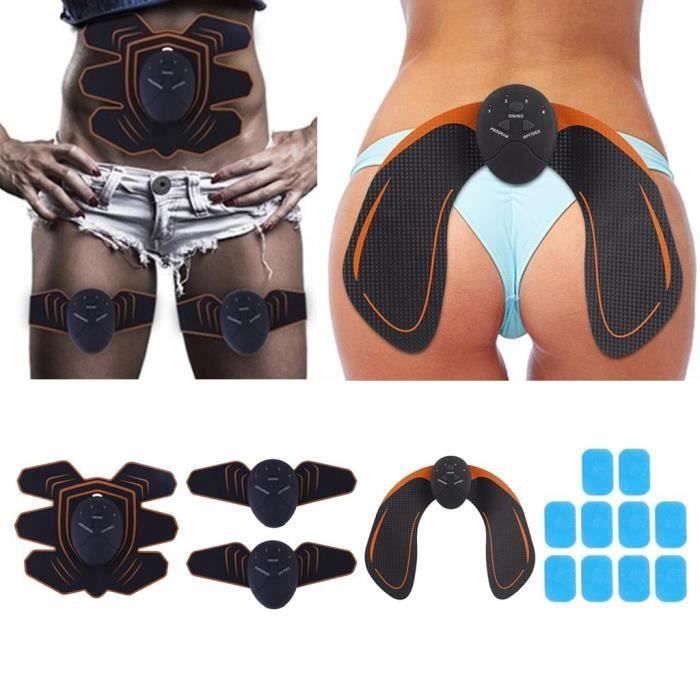 Electrostimulateur Musculaire Layhou - 6 Modes, 9 Intensités, Ceinture Abdominale, Pour Abdos, Bras, Jambes, Rechargeable USB