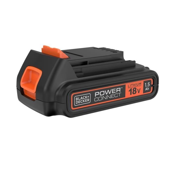 Batterie 18V 15Ah - BLACK+DECKER - BL1518-XJ - B+D Power Connect - Noir orange