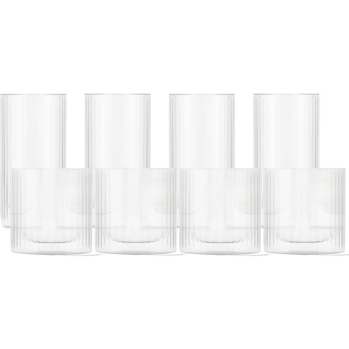 Bar set BODUM Douro 4 verres à whisky 0.3 + 4 verres Gin & Tonic 0.28 Double paroi