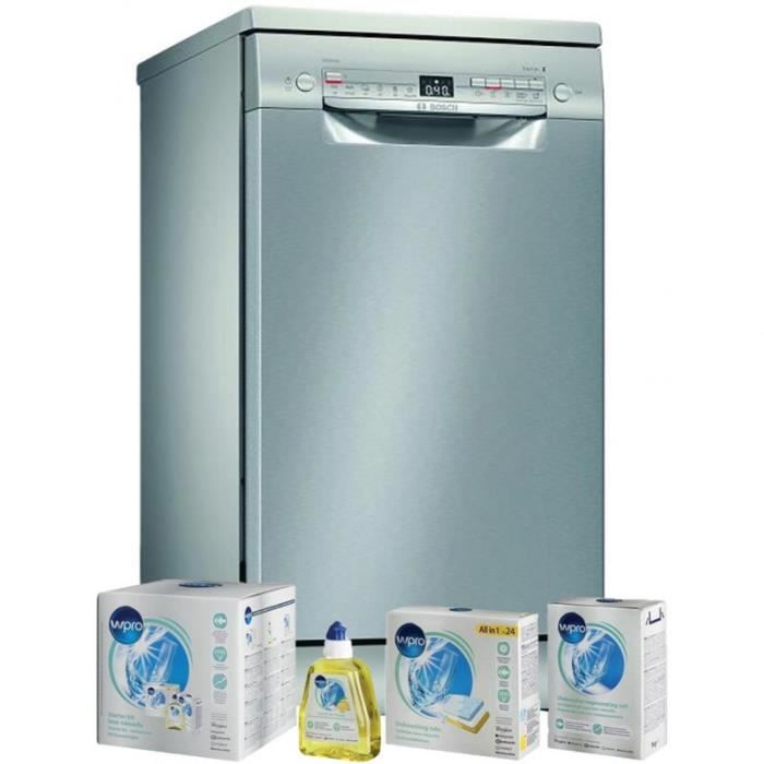 BOSCH Lavevaisselle posable inox 9 couverts 45cm AquaSensor VarioSpeed