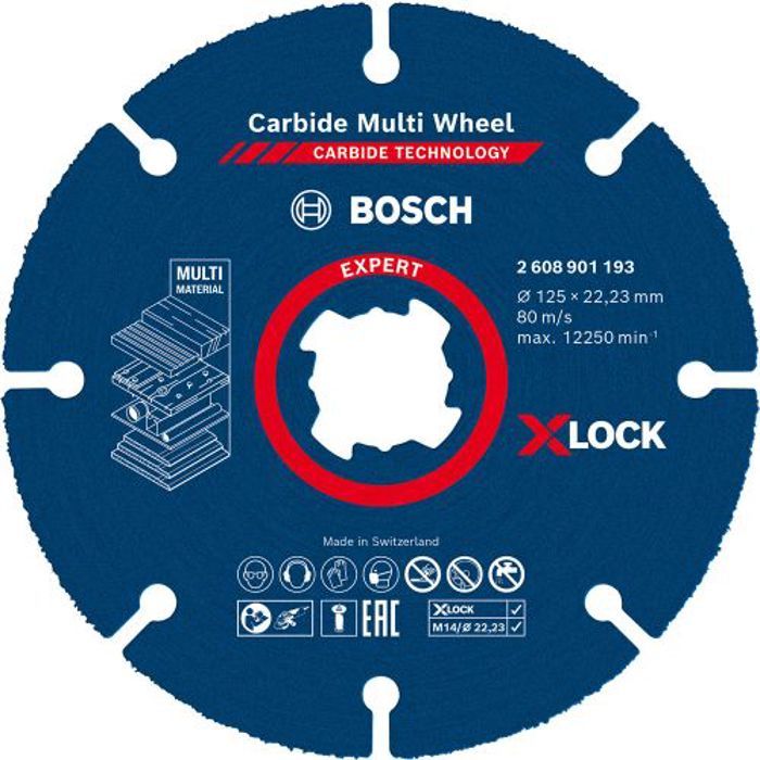Disque à tronçonner Carbide Multi Wheel 125mm - BOSCH EXPERT - 2608901193