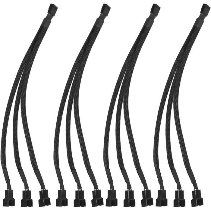 WMYCONGCONG Lot de 10 Câble séparateur pour ventilateur de PC Répartiteur en Y 4 broches 1 vers 2 Convertisseur Câble d'extension d'alimentation pour ventilateur Case Computer WMYCONGCONG Lot de 10 Câble séparateur pour ventilateur de PC Répartiteur en Y 4 broches 1 vers 2 Convertisseur Câble d'extension d'alimentation pour ventilateur Case Computer