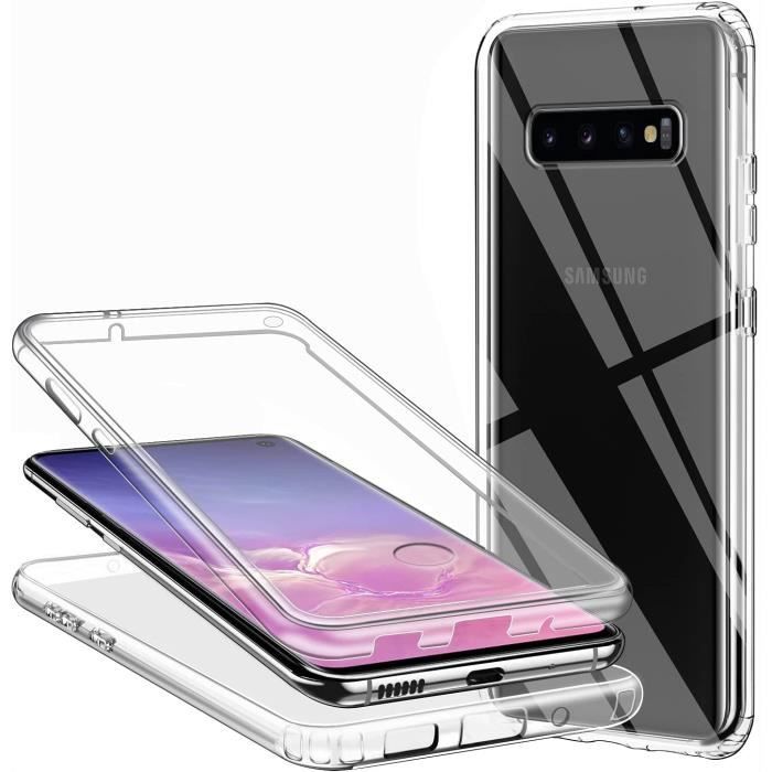 Coque 360° Transparente Pour Samsung Galaxy S10 Plus - Neuf Avizar, Protection Rigide + Silicone