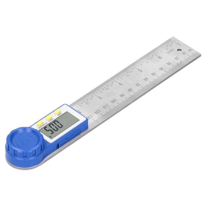 Règle D'angle Numérique 2 En 1 Angle Finder 0-300mm 360 ° Acier Inoxydable Rapporteur Electronique Goniometre Jauge Regle Ecran Lcd Avec Fonction De Verrouillage 86868405