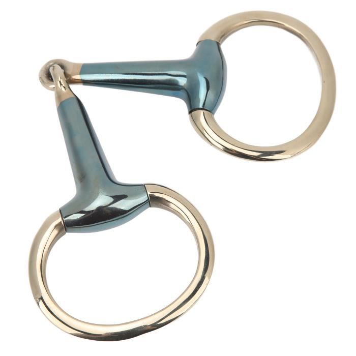 Mors à cheval en acier inoxydable et cuivre pour chevaux, 5 x 1,8 cm