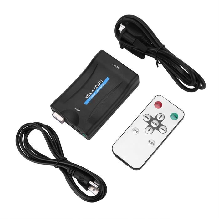 LON® Adaptateur Péritel VGA vers SCART Convertisseur - noir 110027 ...