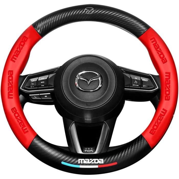 Autocollant Volant Mazda Noir Premium – Emblème Luxe Pour Mazda 3, 6, CX-3, CX-5, CX-9 – Style Carbone & Élégant