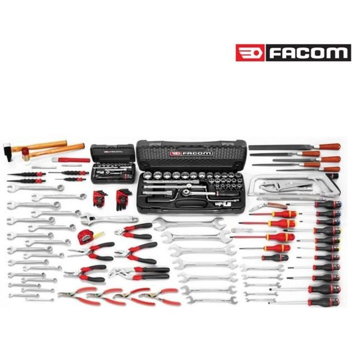 Caisse à outils complète 130 outils Facom CM.130A - Cdiscount