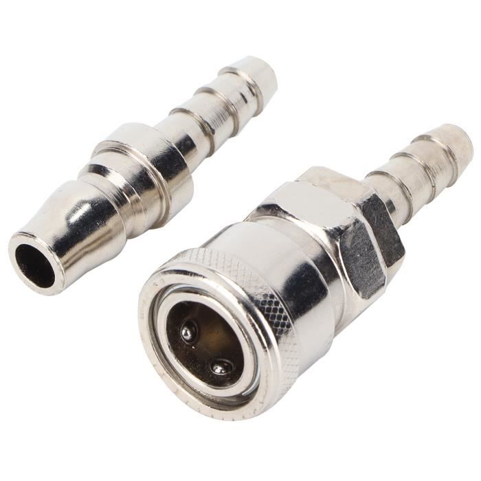 Lot De 4 Raccords De Réparation Tuyau D'Air - Laiton Doré - Pour Tuyau PU 1/4 De Pouce ID