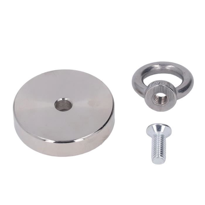 MUTUACTOR Kit Aimant De Pêche 180KG Avec Grappin Et Corde 20m - Aimant Récupération Puissant N52