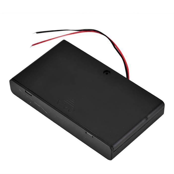 Support De Pile 9V PP3 Avec Interrupteur - Boîtier Pour Batterie, Câble DC Inclus