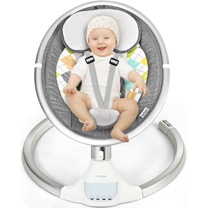 Giantex Balancelle Bebe Electrique Avec 5 Amplitudes De Vibrations Et Telecommande Transat Bebe Avec Minuterie Et Musique Pour 0 Cdiscount Puericulture Eveil Bebe