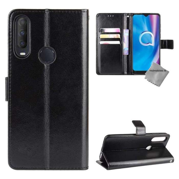 Housse Portefeuille En éco-cuir Noir Pour HTC HD7 (T9292) - Coque étui Avec Rabats