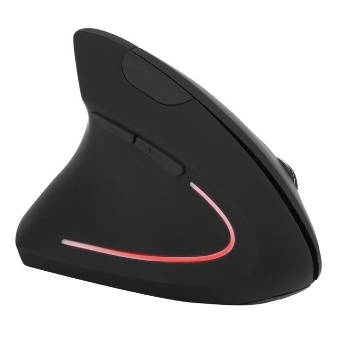 Souris optique sans fil – HURRISE – Ergonomique pour gaucher – 800/1200/1600 DPI – 6 boutons programmables