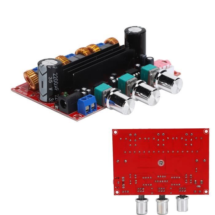 Module Ampli 2.1 Canaux 100W+100W + 200W Caisson - Bluetooth 5.1, Entrées Multiples, DC 12-30V