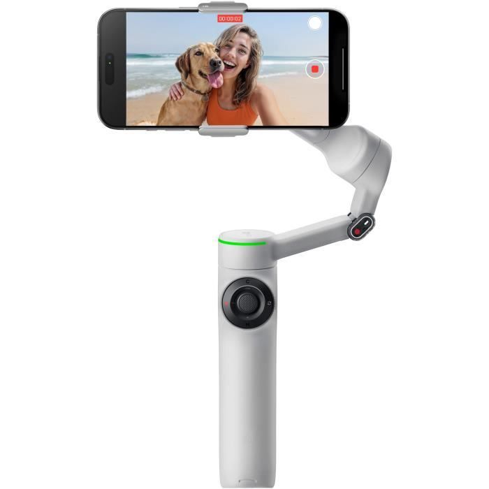 Insta360 Flow 2 Pro Stabilisateur IA Pliable pour iPhoneAndroid 360° Perche à Selfie et trépied intégrés - vue 2