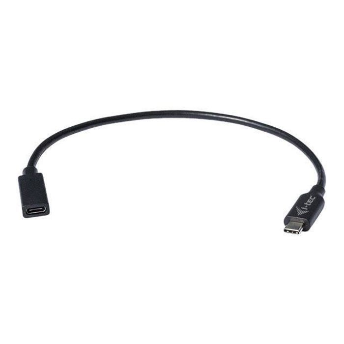 I-TEC Câble pour transfert de données - 30 cm USB - première extrémité: 1 x Type C Mâle USB - Seconde extrémité: 1 x Type C Femelle